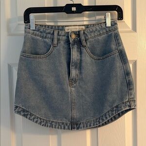 saltwater LUXE Light Blue Denim Mini Skirt